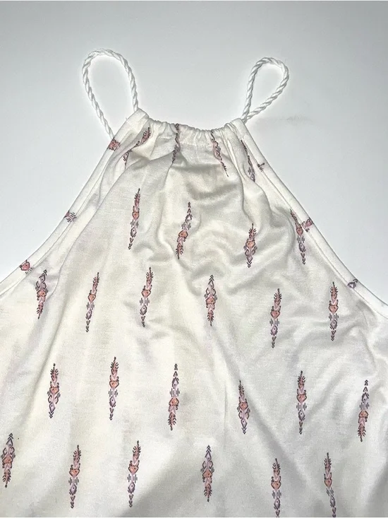 LASCANA Off White Braided Strap Print Halter Neck Top Sz 4/6 - Picture 11 of 12
